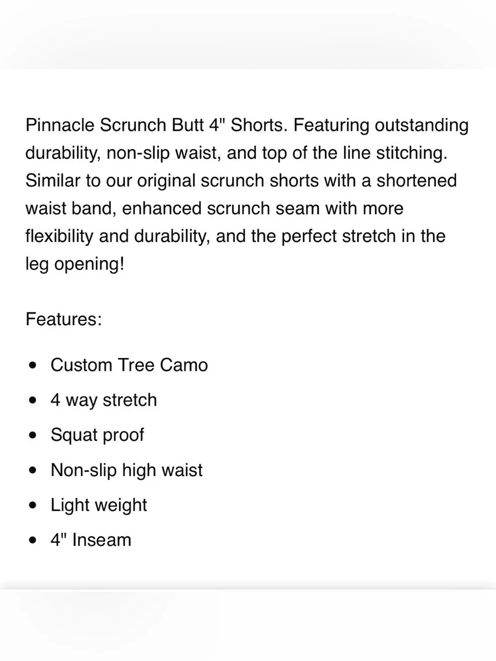 NWOT Vital Apparel Pinnacle Seamless Scrunch Butt 4” Forest Camo — Small - Picture 8 of 9